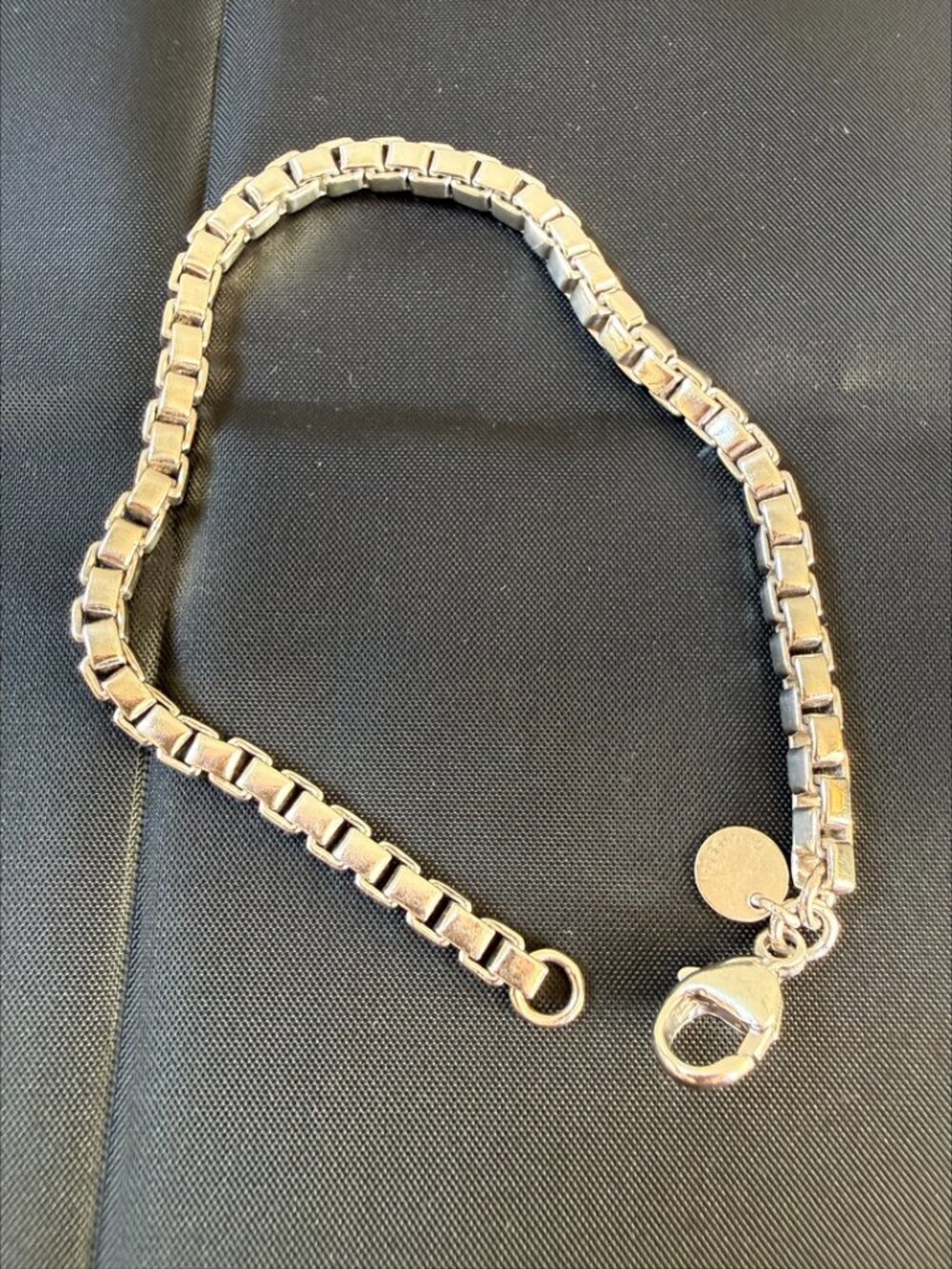 Y2K Tiffany & Co Italian Box Style Sterling Silver .925 Bracelet Size 8